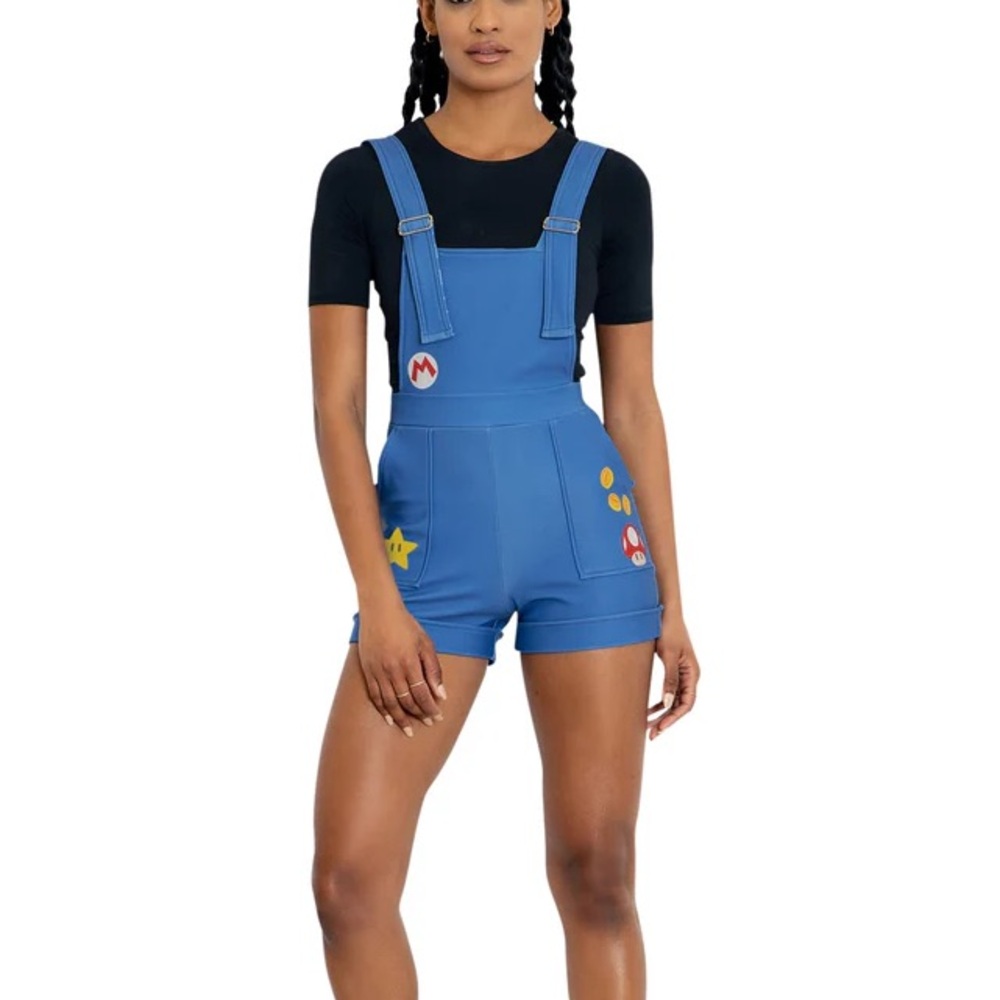 Blackmilk Super Mario Women's Short Overalls Halloween